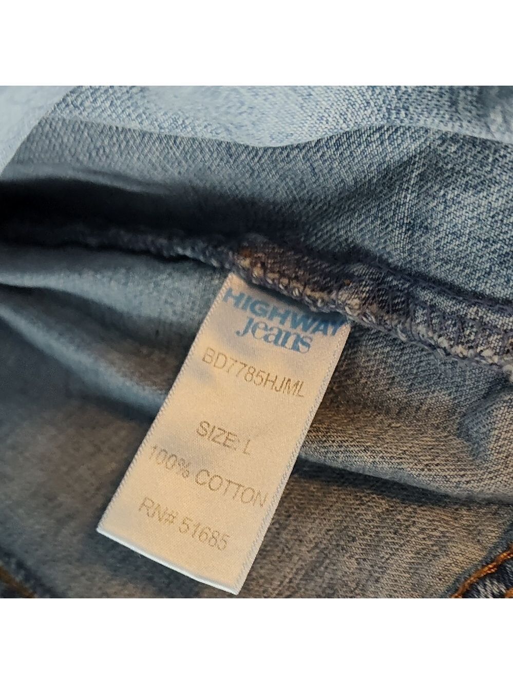 Highway Jeans Distressed Blue Denim Jacket - Picture 3 of 4